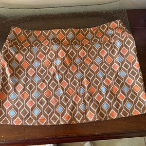 Urban outfitters Geometric Patterned Skirt - Orange and Gray